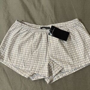 NWT Brandy Melville Blue and White Gingham Shorts